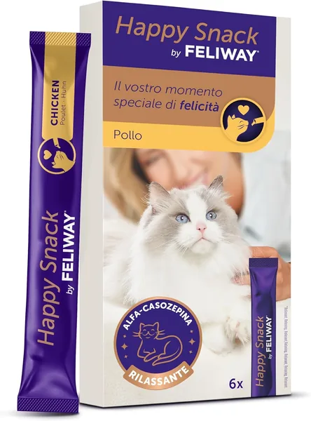 FELIWAY Tasty Calming Cat Treats Happy Snack 6 Sticks