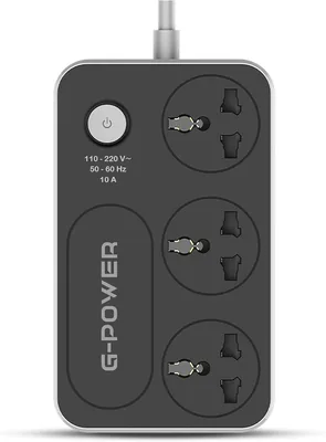 G-Power WS344 محول طاقة مع حماية من شرارات الطاقة ومقابس دولية عالمية - توفير 17%