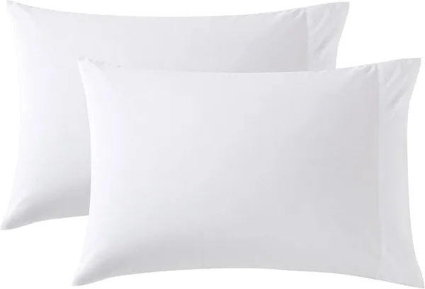 Nautica Pillowcase Set, Cotton Percale, Solid White, 2-Piece Best Deal