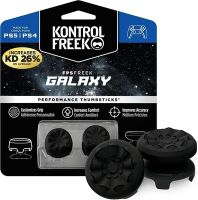 FPS Freek Galaxy Black for PlayStation 4 (PS4) and PlayStation 5 (PS5) Performance Thumbsticks, Comp