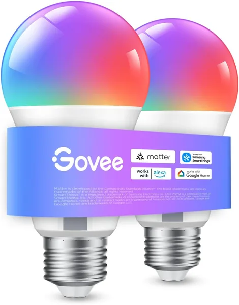 Govee E27 Smart WiFi Bluetooth LED Bulb Set of 2