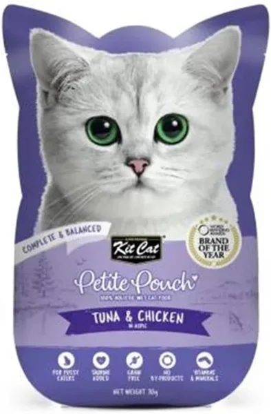 Kit Cat Complete Wet Food Petite Pouch Chicken Tuna 70g