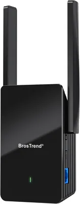 BrosTrend AX1500 Répéteur WiFi - Amplificateur puissant avec port Gigabit, Dual Band