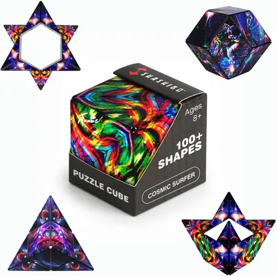 SHASHIBO Kubus die vorm verandert - Gewonnen, gepatenteerd Fidget Kubus met 36 zeldzame aardmagneten - Verandert in meer dan 100 vormen