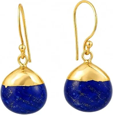 Gempires Teardrop Earrings - Brownish Golden Plated