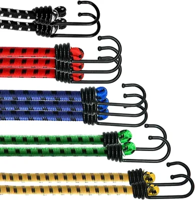 ANSIO Bungee Cords with Hooks - Pack of 12 Best Deal