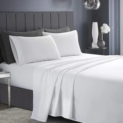 Infinitee Xclusives White Queen Bed Sheet Set - 4 Piece - 18% Off