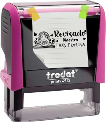 Trodat VIOPY Sello Calificador Personalizado 4912, 47x18 mm A para Educadores, Mejor Precio