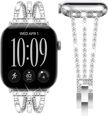 Fullife Bling Strap Silver Apple Watch Band