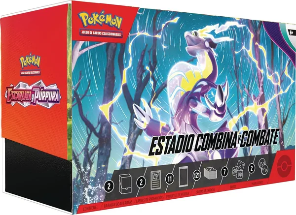 Pokémon: Estadio de Combate Escarlata y Púrpura (2 Barajas, 11 Paquetes de Actualización y más) - 21% Descuento
