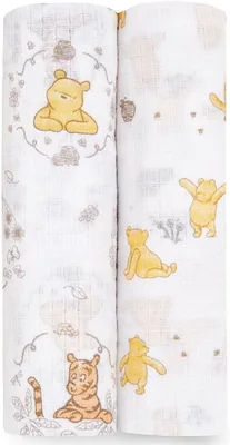 aden + anais Essentials ESWC20008DIJB Disney Gauze Baby Swaddle, Set of 2, Genuine Japanese Swaddle,