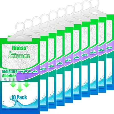 Rness Moisture Absorber Hanging Bag 10-Pack Set - Save 10%