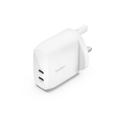Belkin BoostCharge Dual USB-C Charger - 60W PPS