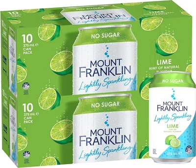 Mount Franklin Lime Sparkling Water Multipack 20 x 375ml