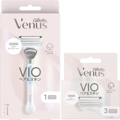 Gillette Venus VIO Razor Set 17% Off: Main Unit + 3 Blades