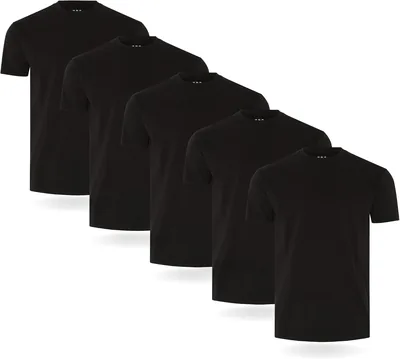 FM London 3/5 Pack Herren T-Shirts 100% Baumwolle Premium Qualität, Best Deal