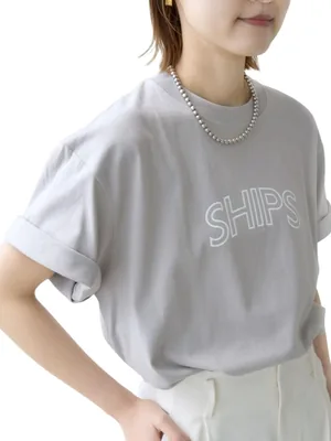 SHIPS for Women 312320893 レディース ラウンド ロゴ Tシャツ、ウェブ限定、ベストディール