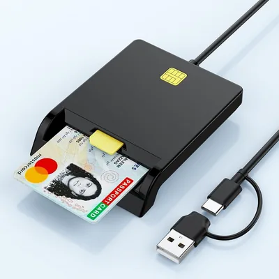 Lecteur de carte d'identité belge PC/SC USB, compatible signature numérique, CAC, CRS, CNS, IC, SIM, plug-and-play
