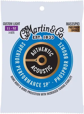 Martin Strings MA535 Phosphor Bronze 3-Pack Light 11-52