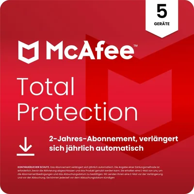 McAfee Total Protection 2026 (5 Geräte) | 90% Rabatt