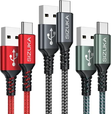 USB C Kabel, [3 Stück 2m] Schnellladekabel USB C Schnellladung Typ C Ladekabel für Samsung Galaxy S22