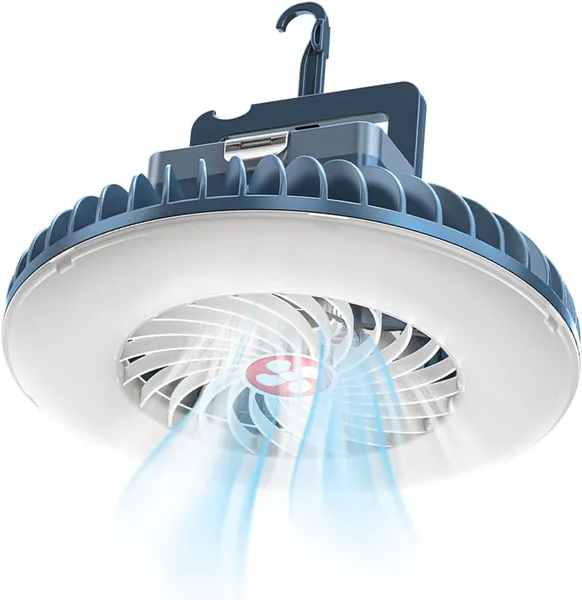 Civikyle LED Campinglamp met Ventilator - Rechargeerbaar via USB - Kampeerfan met Licht - Tentlamp - Outdoor Powerbank