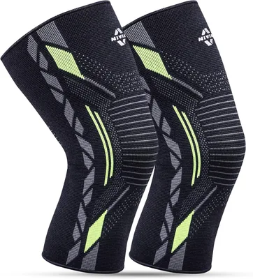 Nivia Knitted Knee Support (पुरुषों के लिए घुटने का समर्थन), जिम के लिए, घुटने की चोटों की रोकथाम और उपचार, सर्वश्रेष्ठ सौदा