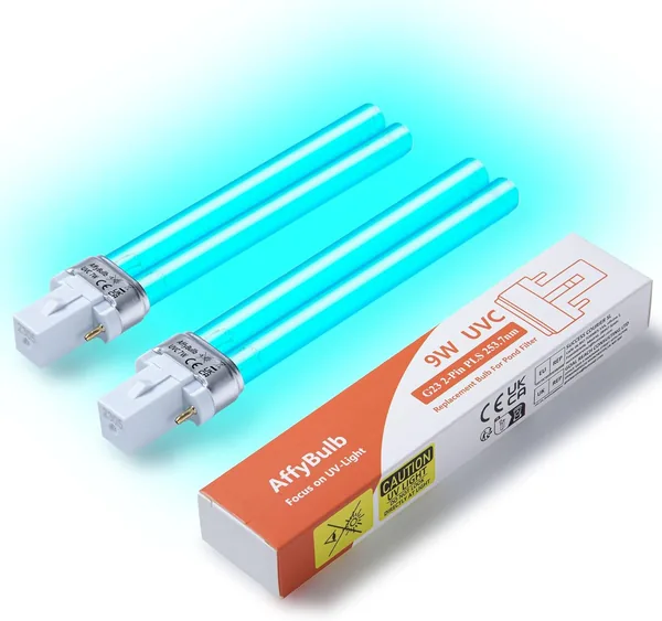 AffyBulb 2 * 9W G23 PLS Replacement UV Bulb