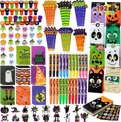 JOYIN - Juego de 192 artículos de papelería de Halloween