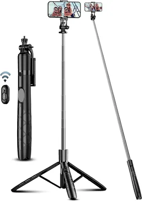 15% Korting op 180cm Mobiele Telefoon Statief & Selfie Stick - Detachabel Afstandsbediening, Compatibel met iPhone