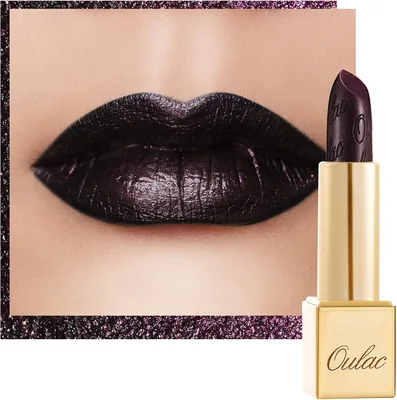 OULAC Halloween Metallic Lipstick - Black Shine