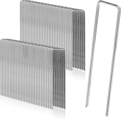 PIQIUQIU 10% Korting: Pak van 50 Anti-Rost Grondankers voor Onkruid, Galvaniseerd Staal, 200 mm Lang