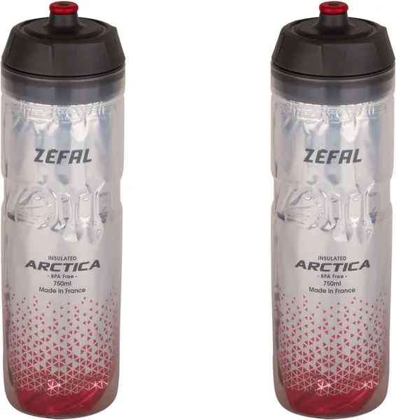 ZEFAL Arctica 75 - Botellas de bicicleta aisladas de 2 x 750 ml, sin olor y resistentes al agua, libres de BPA