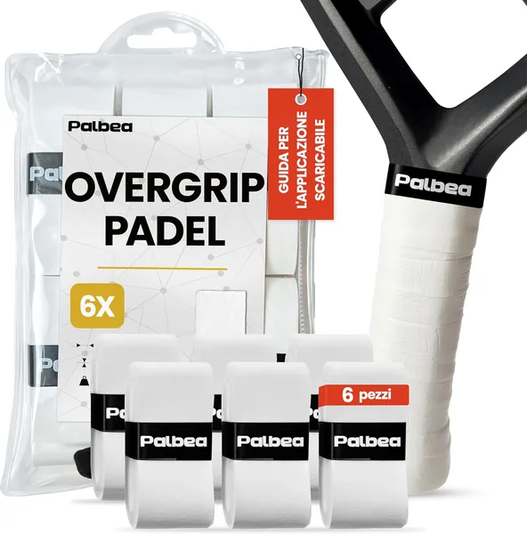 Palbea OverGrip Padel White Extra Tight Pack of 3/6/12/22/60 Pieces