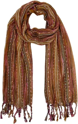 Humble Hilo Multi-Colored Hand Woven Scarf - Summer Boho Shawl for Women
