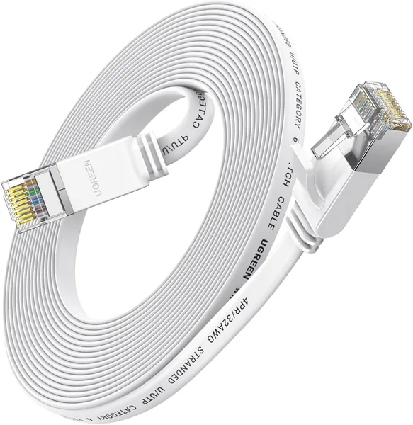 UGREEN Ethernet Cable Cat6 10M Gigabit Flat Network Coed 1000Mbps High-Speed Shielded Internet Cable RJ45 Ethernet Wire Patch Compatible