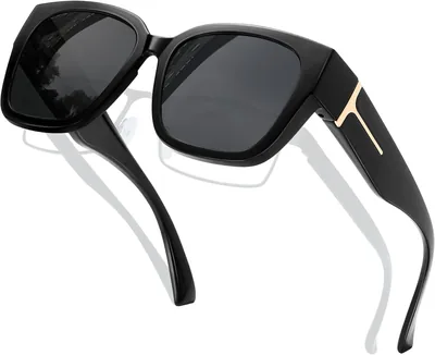 KANASTAL Polarisé Grand Carré Sur-Lunettes pour Femmes Hommes Protection UV400 Conduite Cyclisme Meilleur Prix