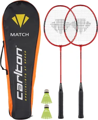 Carlton Match 2-spelare Badmintonset, Röd, En size - 43% Off