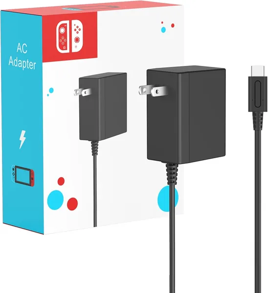 MARSDOCK 45W Charger for Nintendo Switch - 15V 2.6A AC Adapter Fast Charging with 5FT USB C Cord - C