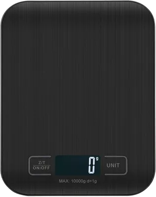 Báscula de cocina digital de 10 kg, acero inoxidable, diseño elegante y ultrafina