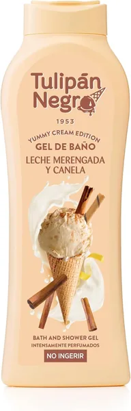 Tulip Black Bath Gel Merengada Milk and Cinnamon