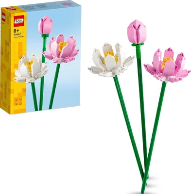 LEGO Botanicals Lotusblommor - Falsk Blommor Bouquet Uppbyggnadssätt för 8+ Åriga Gumman och Tönn - Sängdekoration eller Schreibtisch