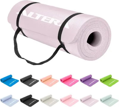 Altera Tapete de Ejercicio NBR para Yoga Pilates | 183 x 63 cm, NBR, 1 cm de Grosor, Antideslizante, Confortable