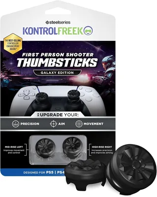 KontrolFreek FPS Freek Galaxy Noir pour PlayStation 4 et PlayStation 5 | Bâtonnets de performance | 1 Taille Haute