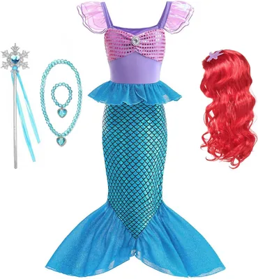 Girls Mermaid Princess Costume Dress Up Cosplay - Best Deal