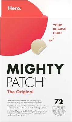 Mighty Patch Original Hero Cosmetics Akne-Pflaster, Hydrokolloid-Pflaster, Klein, Packung mit 72
