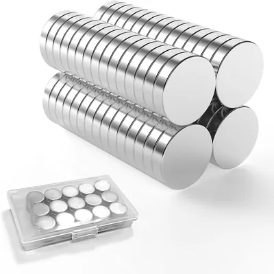 Magnets Néodyme LISOPO 60 Packs - Petits Magnets Forts de 10x2mm pour Tableau d'Affichage, Bureau, Réfrigérateur