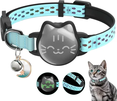 Waterproof Airtag Cat Collar, Breakaway Design