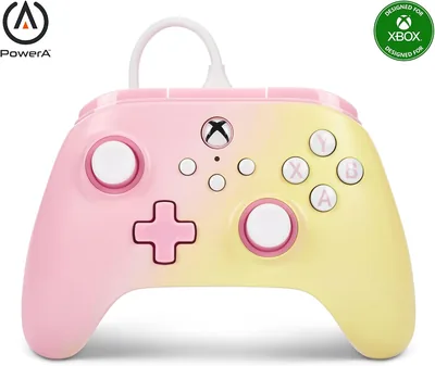 PowerA Control alámbrico Advantage para Xbox Series X|S, Xbox One y PC - Limonada rosa - Licencia of