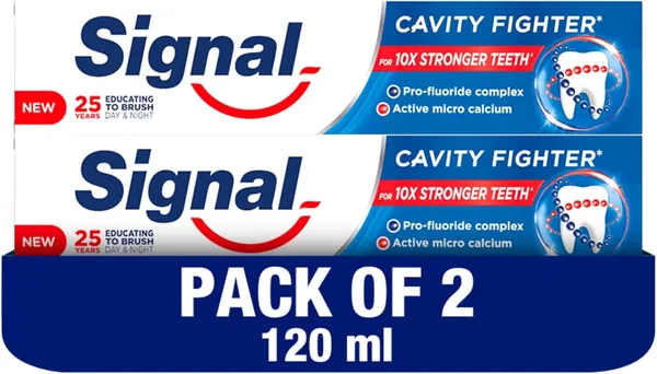 SIGNAL Fluoride Toothpaste for fresh breath, Cavity Fighter